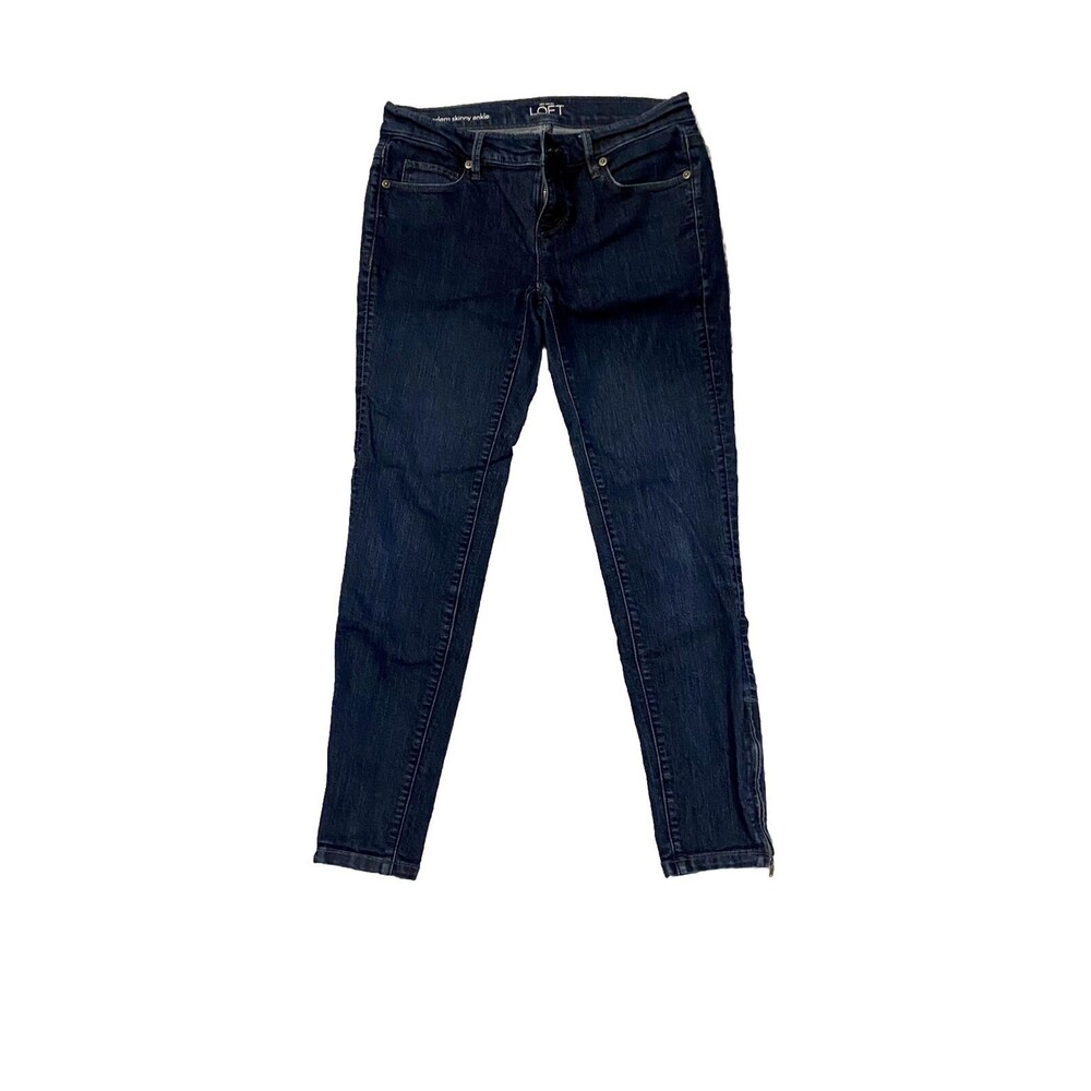 Ann Taylor LOFT Modern Skinny Ankle Jeans Dark Denim Size 25/0
